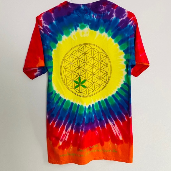420 Tie- Dyed Graphic T-shirt Size Small - Picture 5 of 8